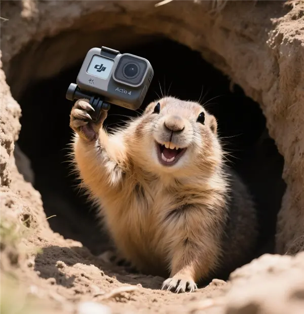 大疆Action 4被土拨鼠偷走 客服小姐姐都被逗笑了